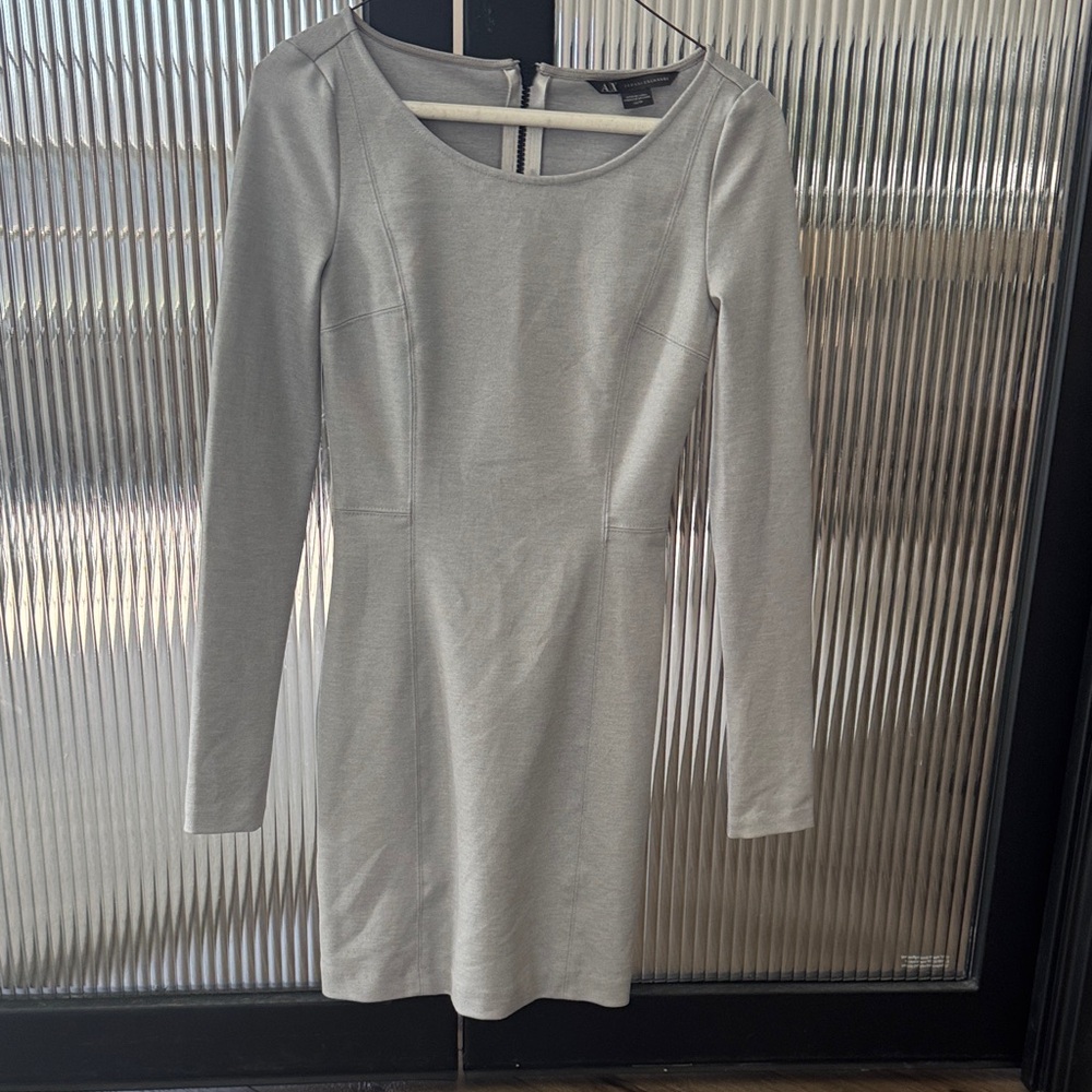Armani Exchange Silver Long Sleeve Dress